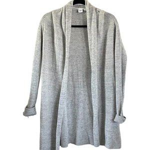GAP Long Light Gray Long Sleeve Open Cardigan, XS